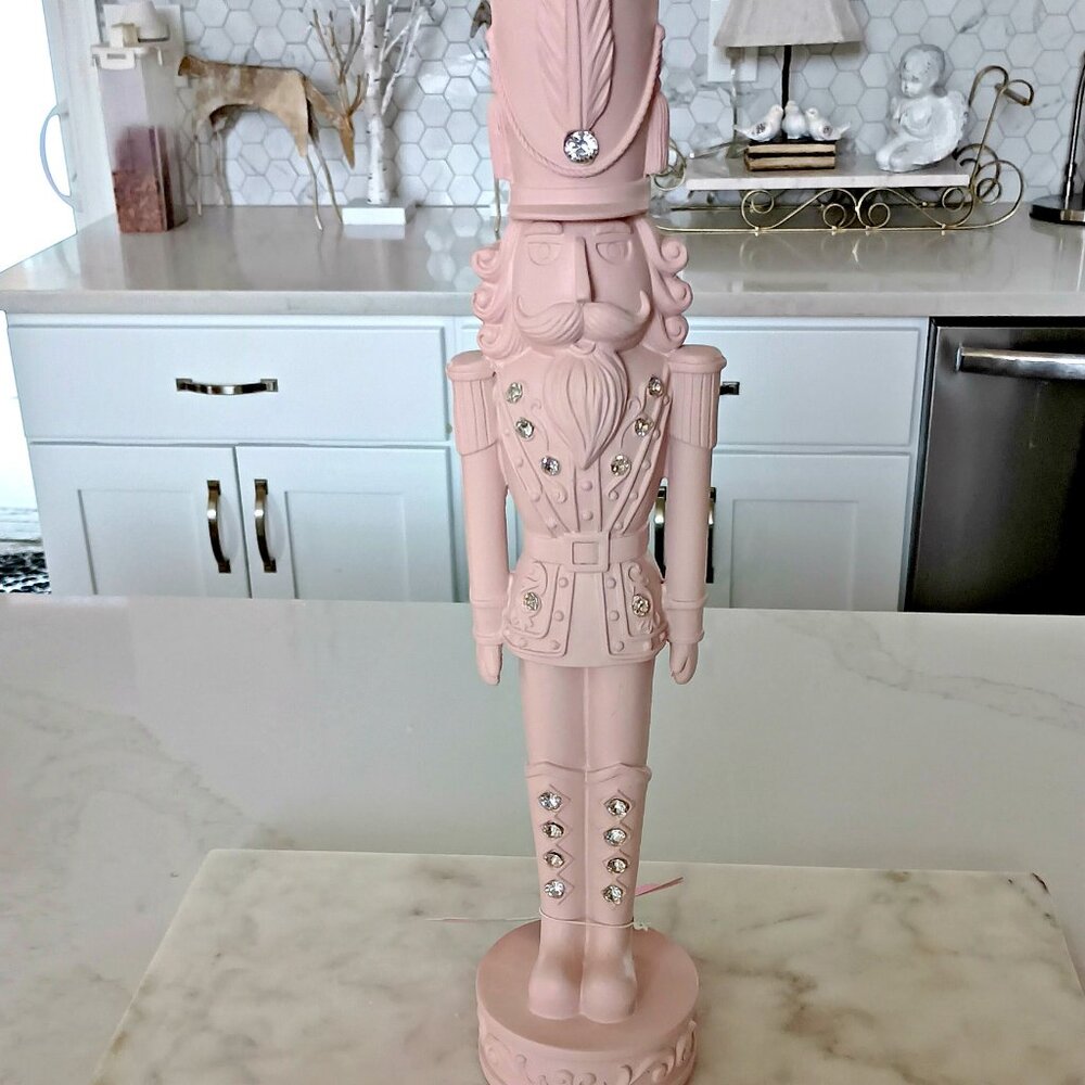 NEW! TALL 17" PINK & GEMS NUTCRACKER DECOR OH MY
